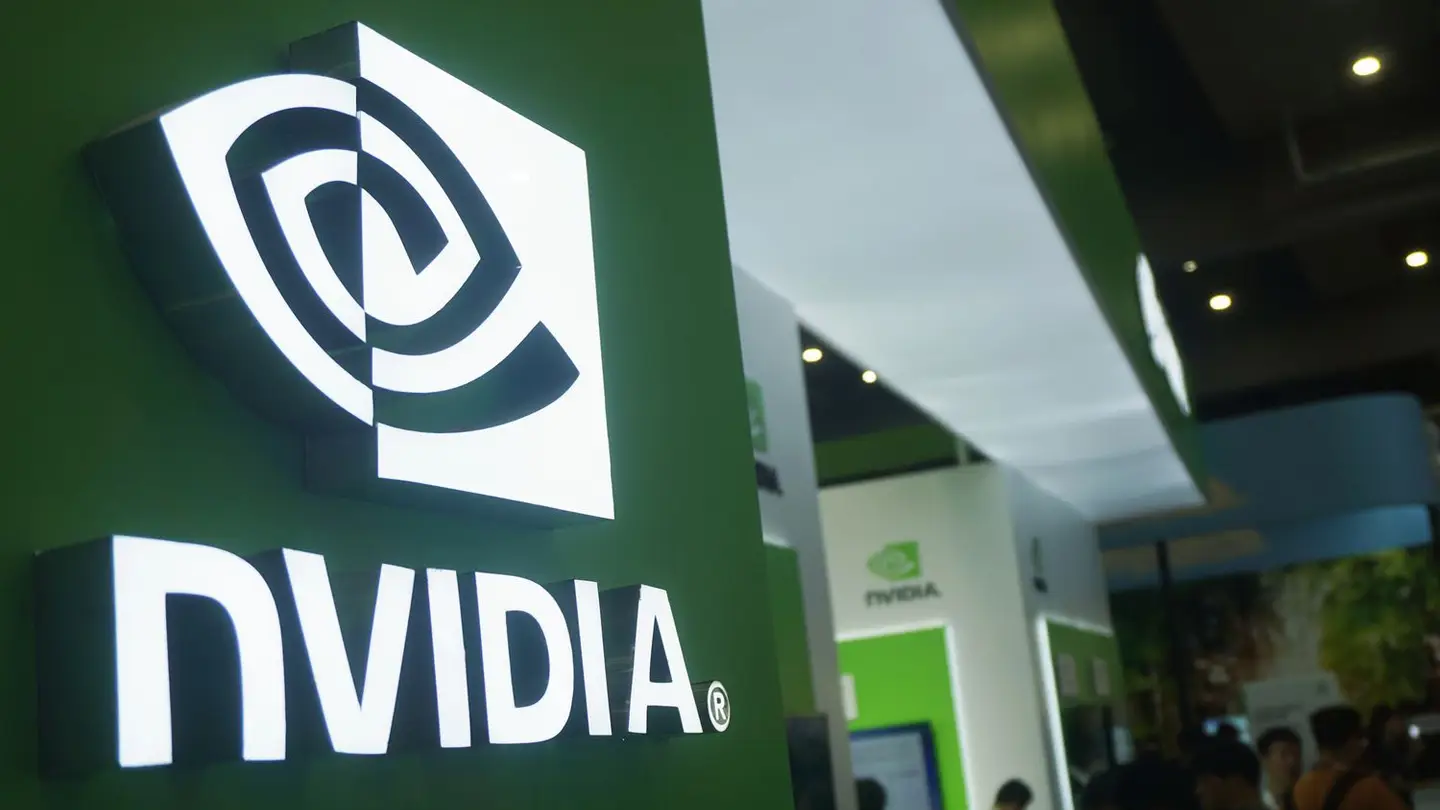 Attendees at the NVIDIA expo booth