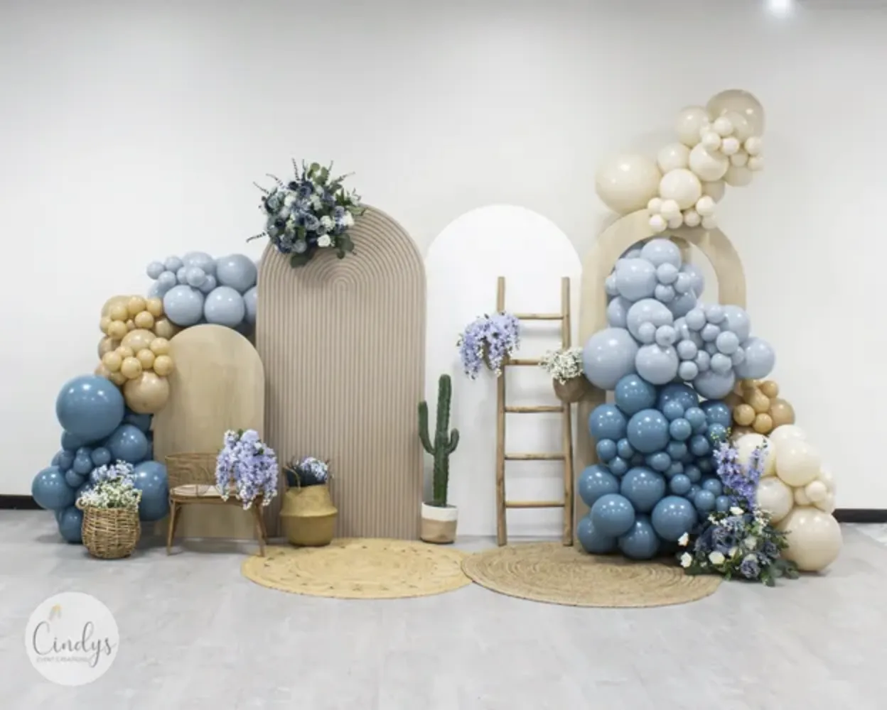 Custom backdrop and balloon decor by Cindy’s Event Creations